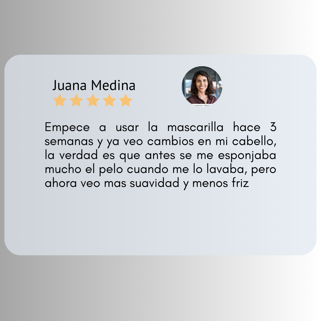 Mascarilla Reparadora - Hidratación intensa - Cabello Brillante y Transformado.