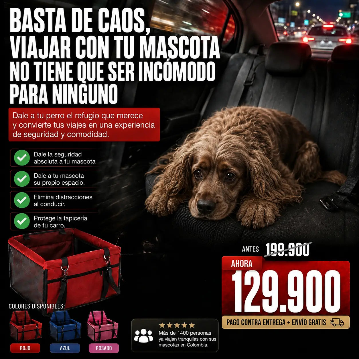 🐾Canasta Mi Refugio: El escudo de amor que su viaje merece.