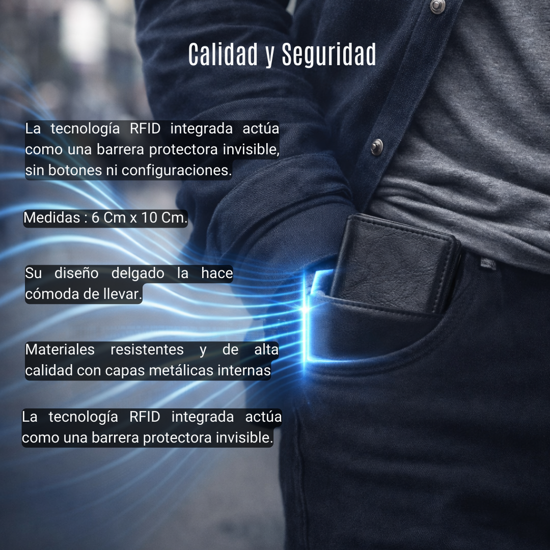 Una billetera pensada para proteger.
