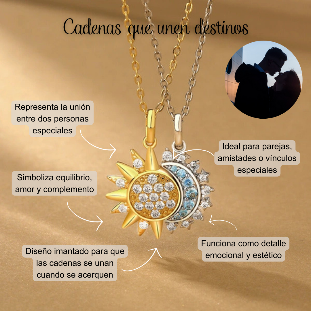 ☀️Cadenas Sol & Luna🌙Una conexión que se siente hasta en la distancia.